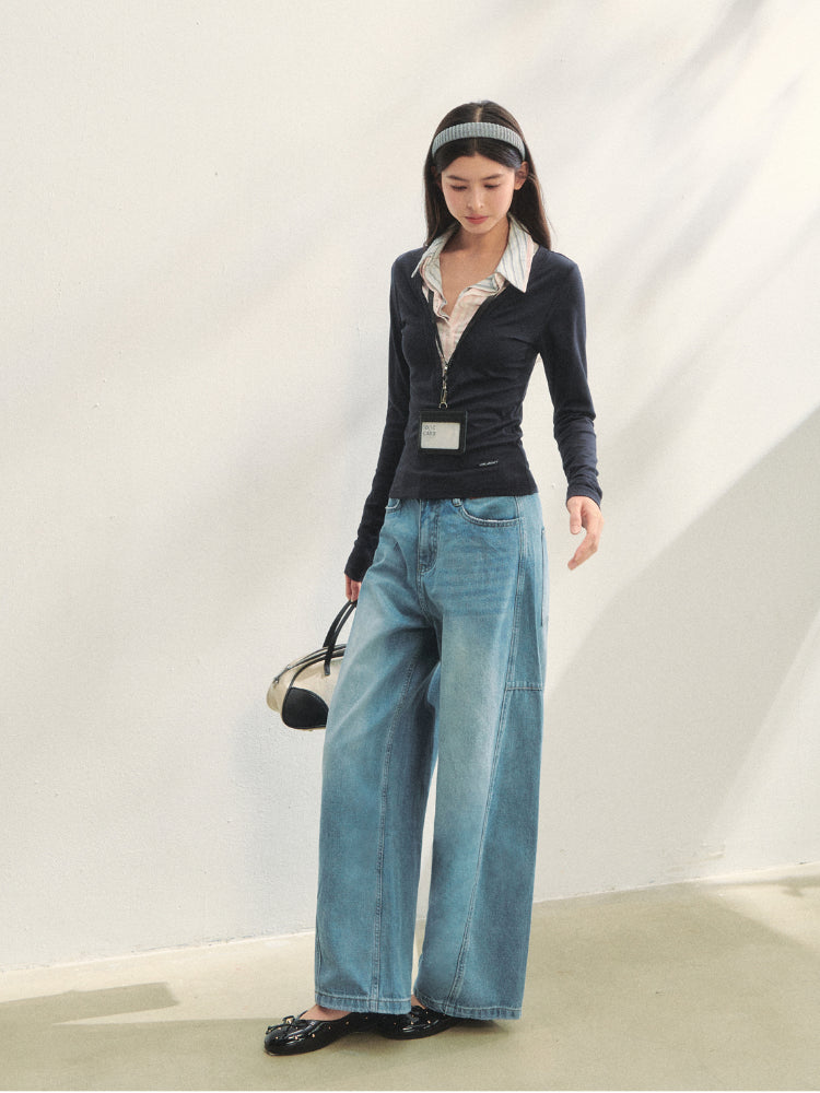 Fake Three-piece Contrast Color Polos - CHINASQUAD