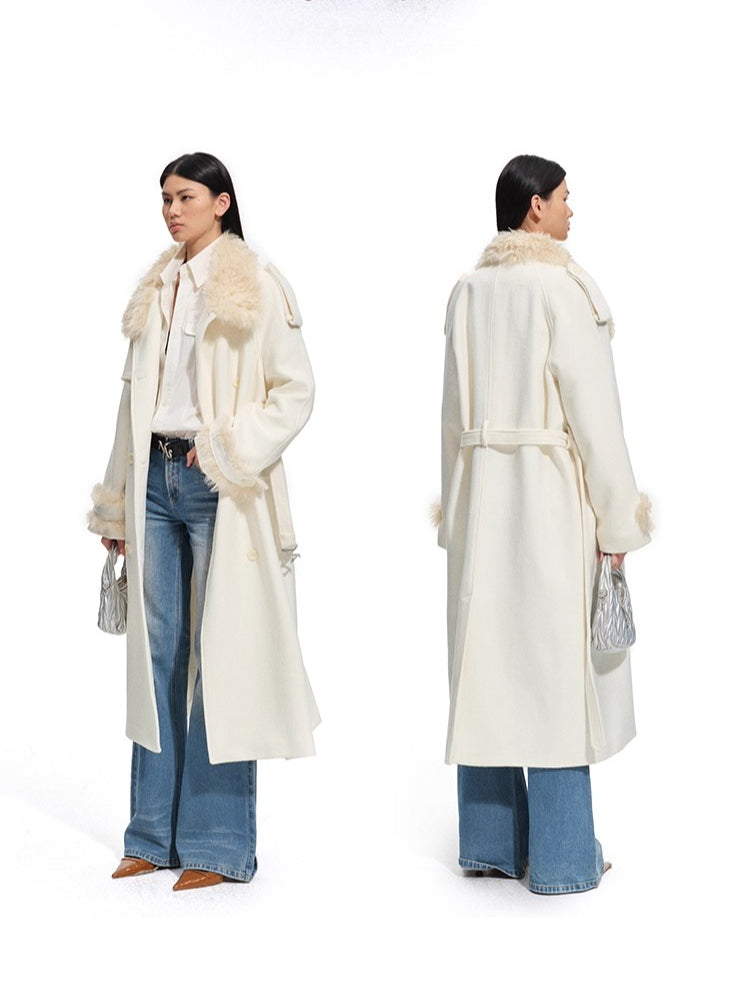 Polar Wool-Blend Belted Coat