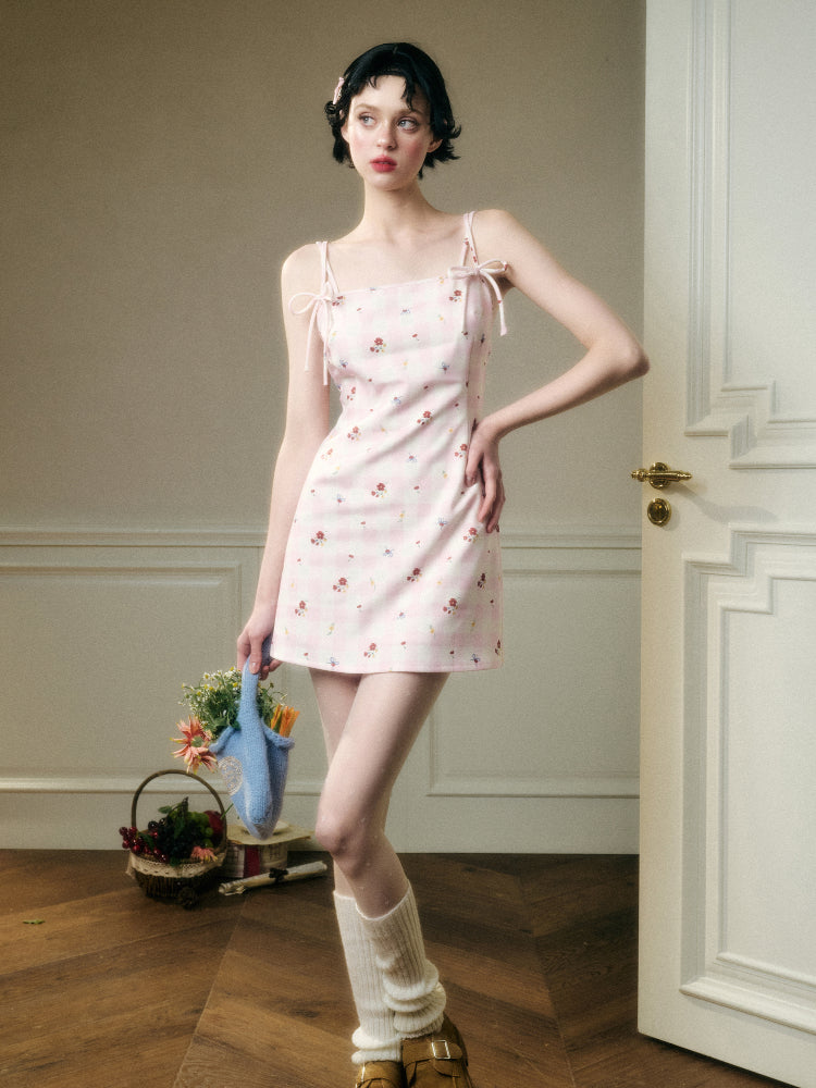 Strappy Floral Print Dress - CHINASQUAD