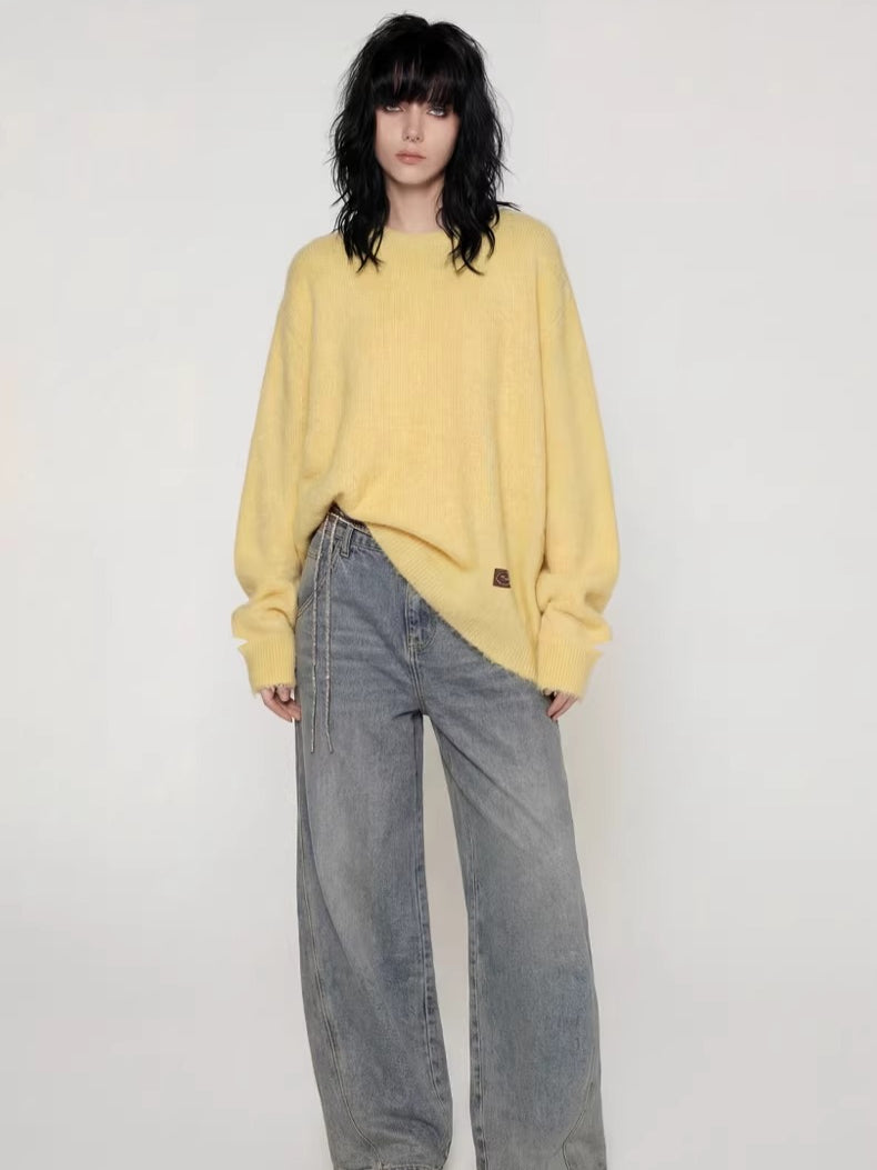 Soft-Touch Alpaca-Blend Crewneck Sweater