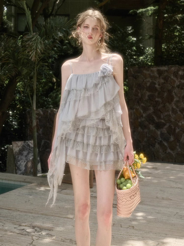 Fluffy Lace Fairy Camisole & Skirt Set - CHINASQUAD