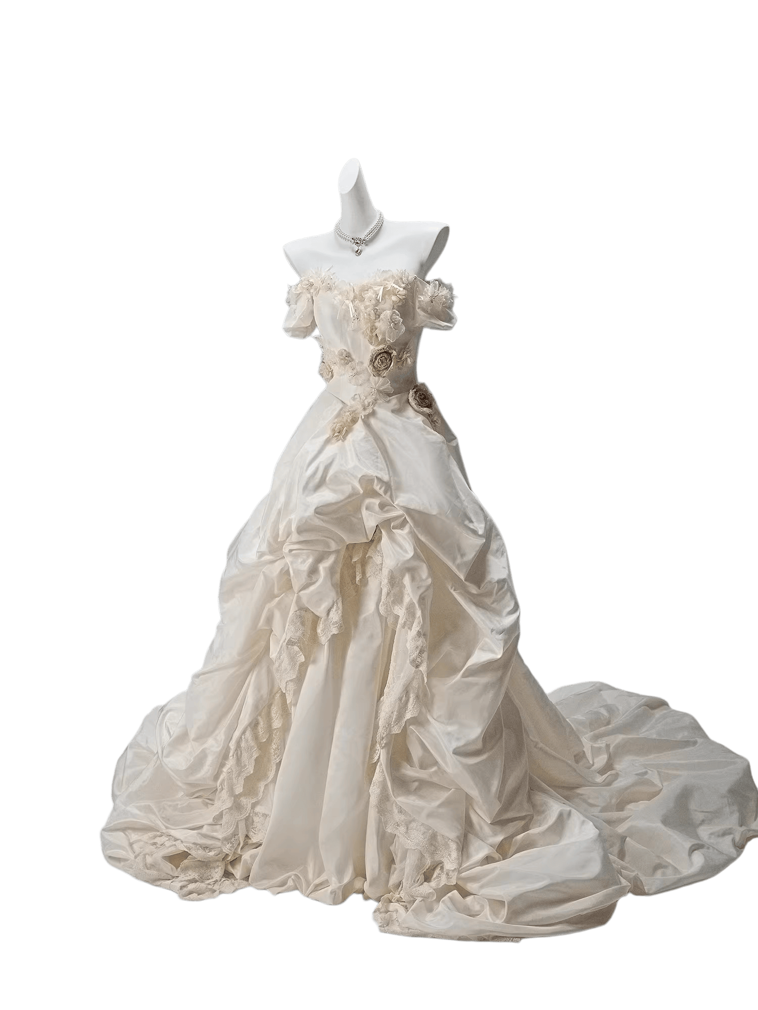 “Where Branches Fade” Sculptural Satin Couture Gown