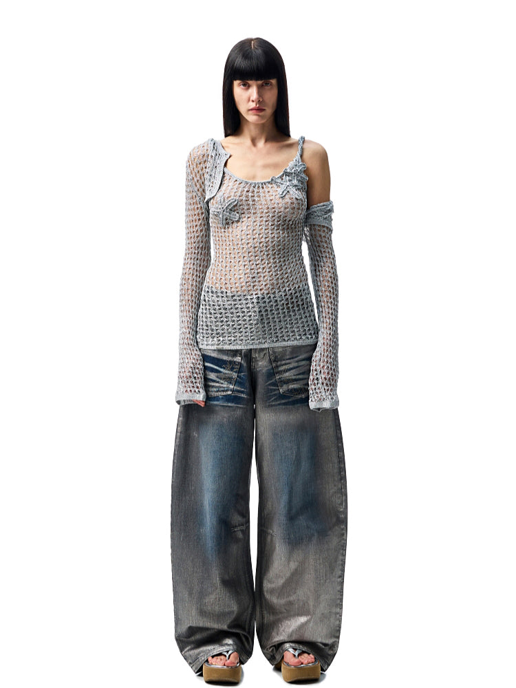 Hand-Crocheted Starfish Strappy Knotted Vest - CHINASQUAD