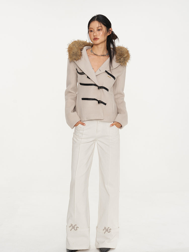 Parallel Line Straight-Leg V-Waist Pants - CHINASQUAD