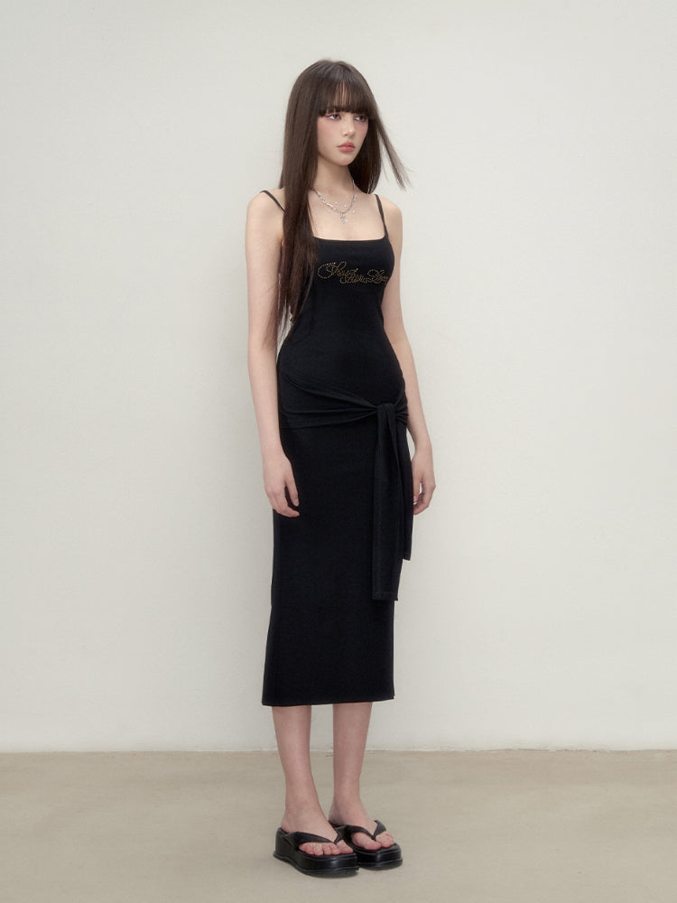 Studded Letter Tank Dress - CHINASQUAD