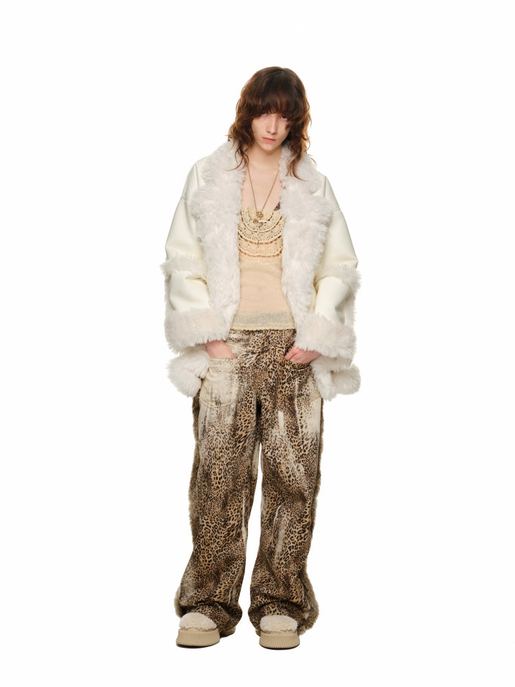 Black & White Reversible Shearling Coat - CHINASQUAD