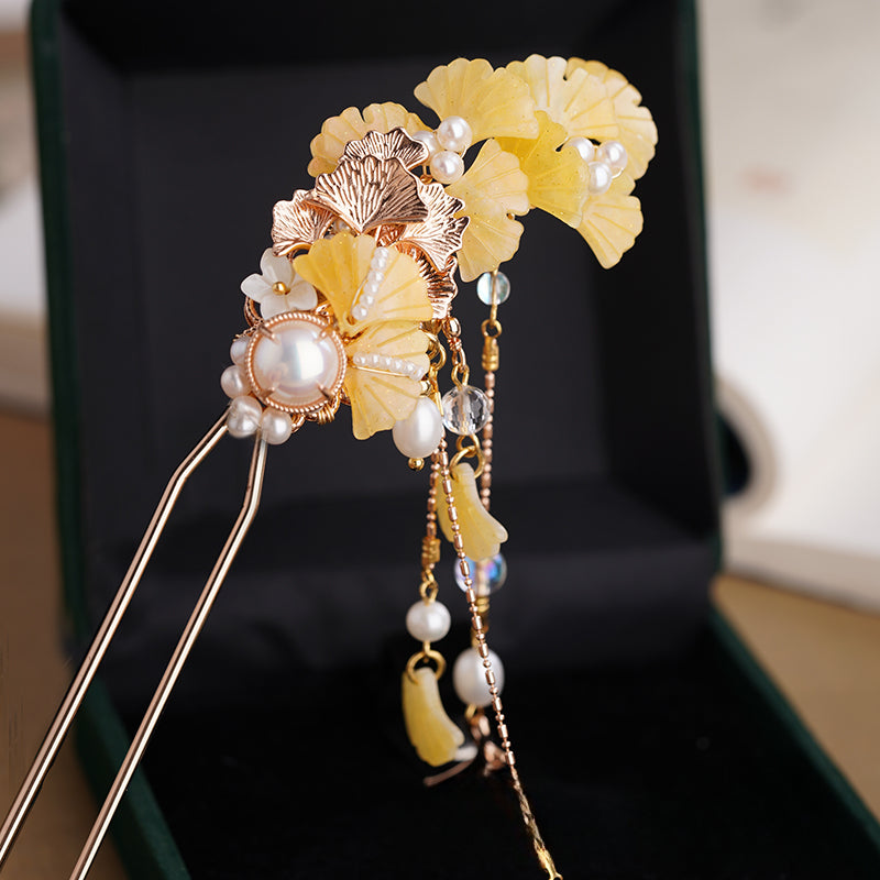Tassel Ginkgo Hanfu Hairpin - CHINASQUAD