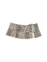 Leopard-Print Washed Canvas Pleated Waistband - CHINASQUAD