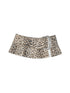 Leopard-Print Washed Canvas Pleated Waistband - CHINASQUAD