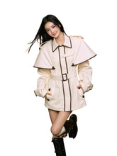 Tie-Front Oversized Cape Trench Coat - CHINASQUAD