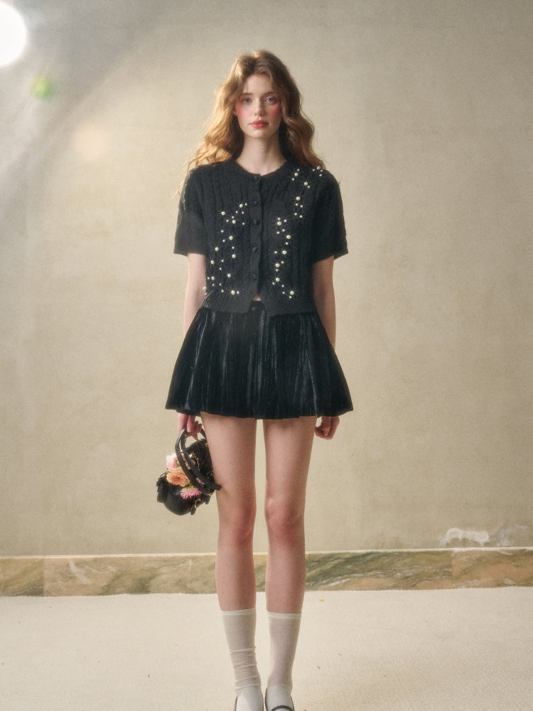 Pearl Mohair Knit Cardigan - CHINASQUAD