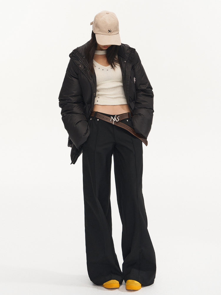 White Duck Down Hooded Jacket - CHINASQUAD
