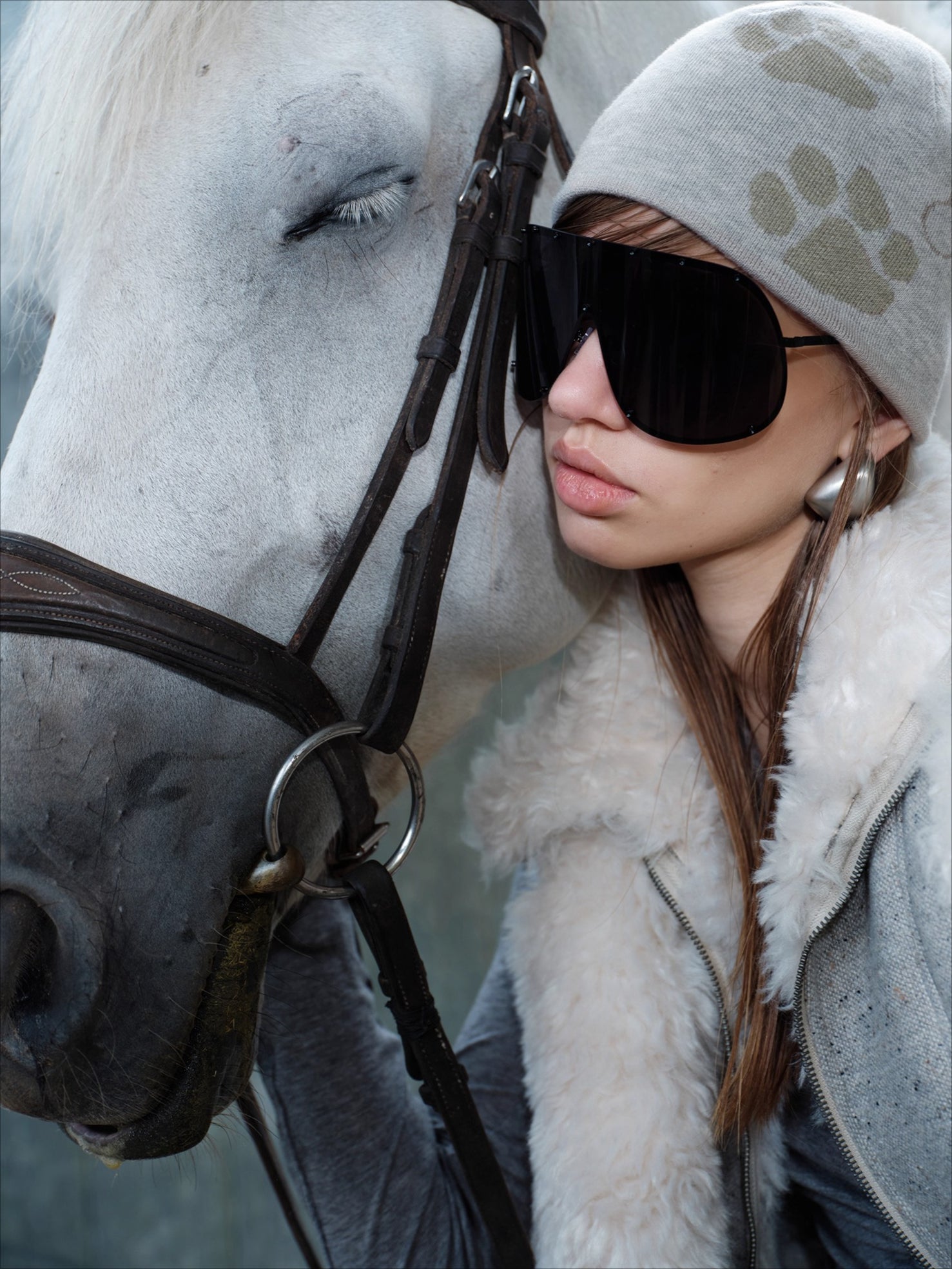 Dual-Tone Reversible Wool Knit Beanie