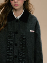 Gray Herringbone Wool Coat - CHINASQUAD