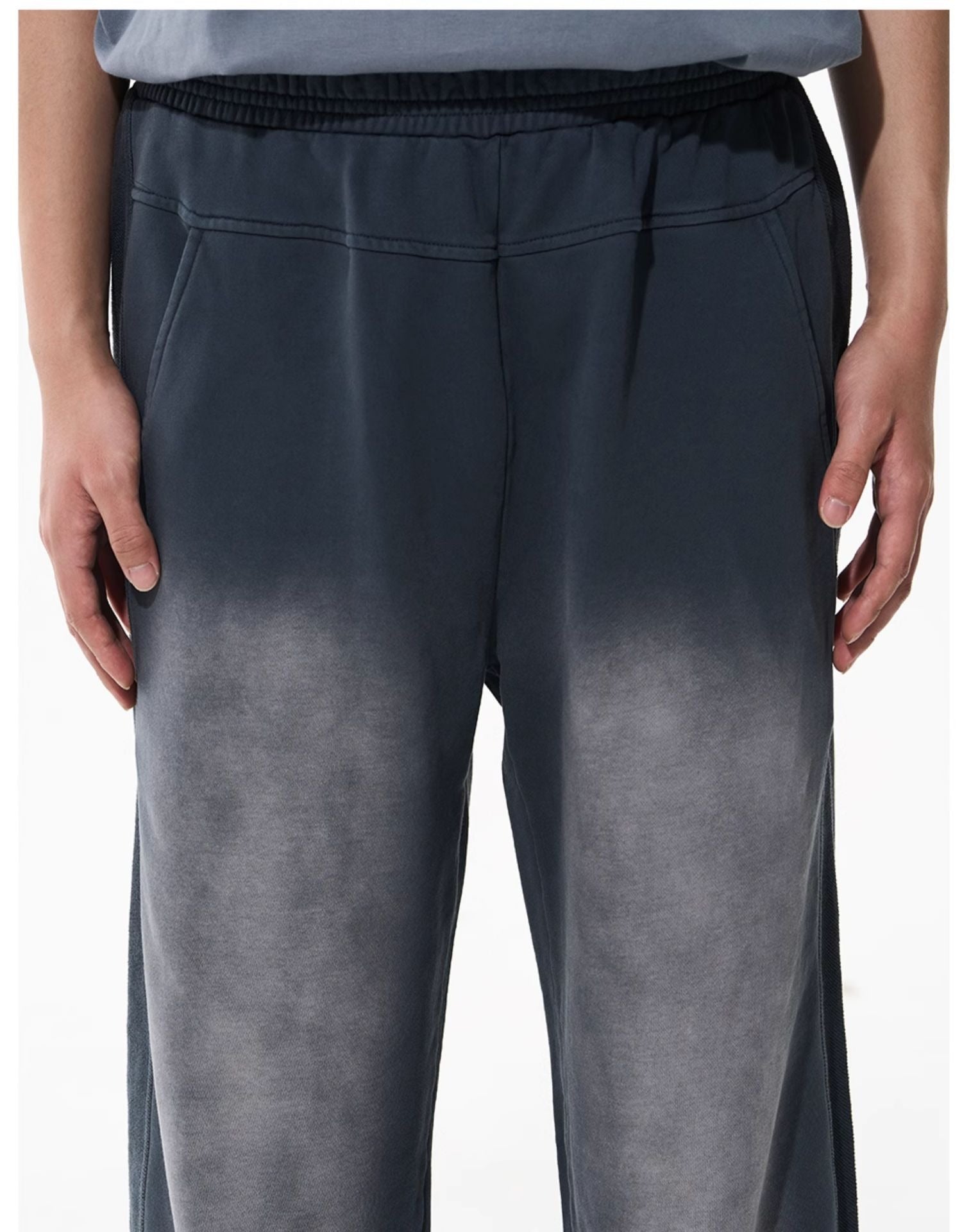 Washed Gradient Pure Cotton Relaxed Sweatpants - CHINASQUAD