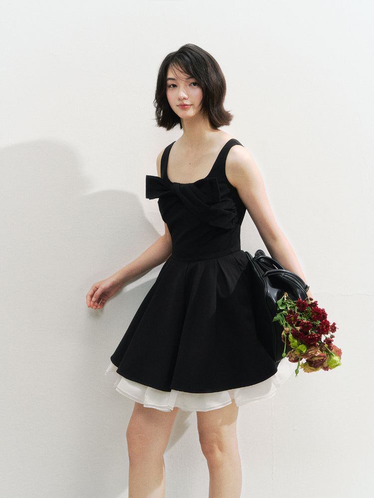 Black Retro Tiered Skirt - CHINASQUAD