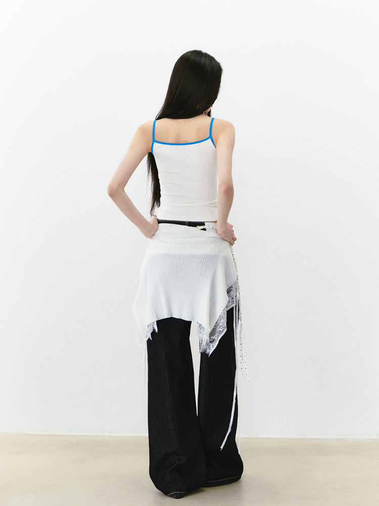 Colorblock Letter Print Cami Top - CHINASQUAD