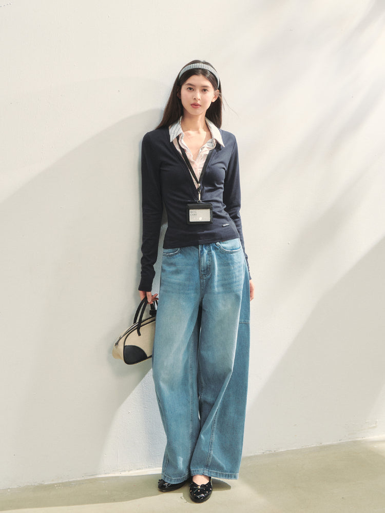 Fake Three-piece Contrast Color Polos - CHINASQUAD