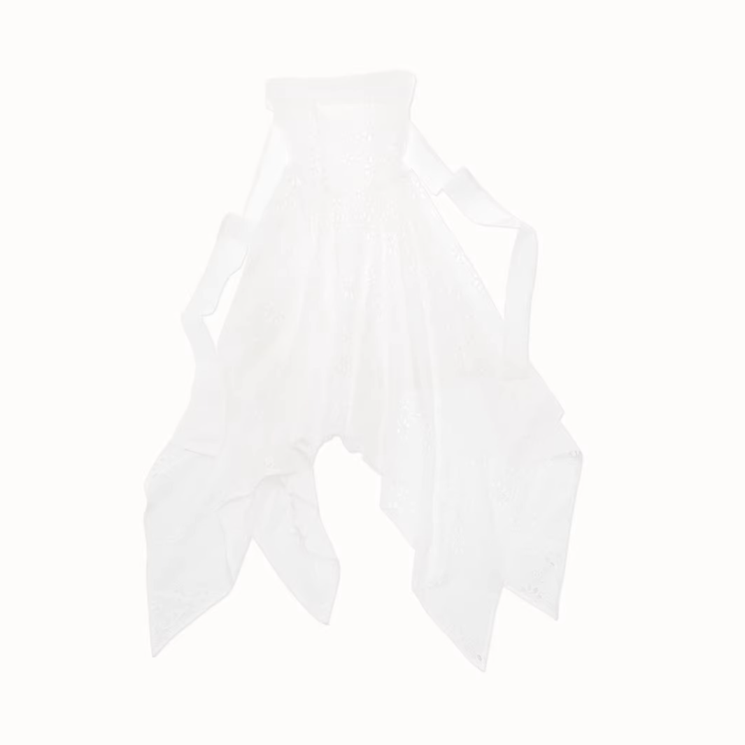 Celebration Ribbon Asymmetrical Cotton Dress