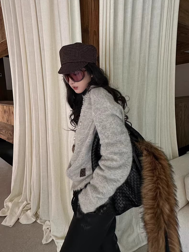 Soft-Touch Alpaca-Blend Crewneck Sweater