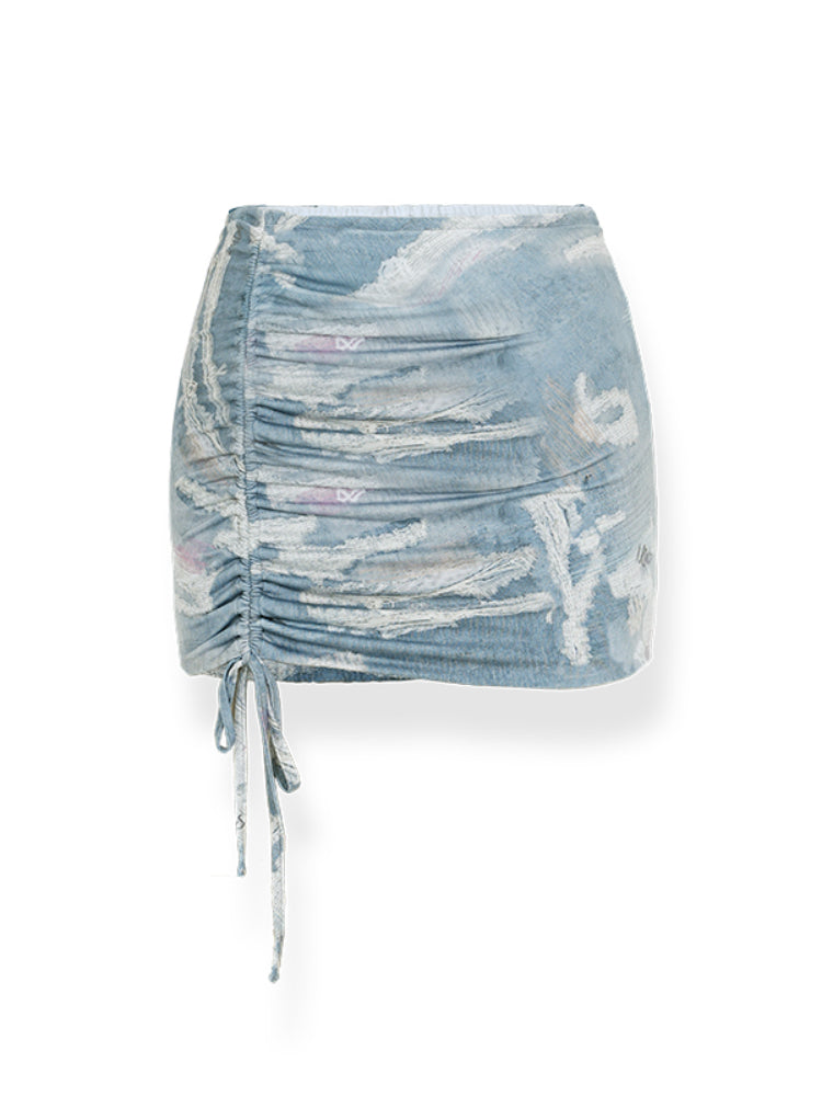 Short Bone Structure U-Neck Tank Top & Skirt Set - CHINASQUAD