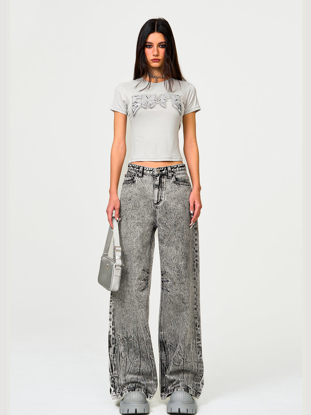 Rock Slim-Fit Elastic Print T-shirt - CHINASQUAD