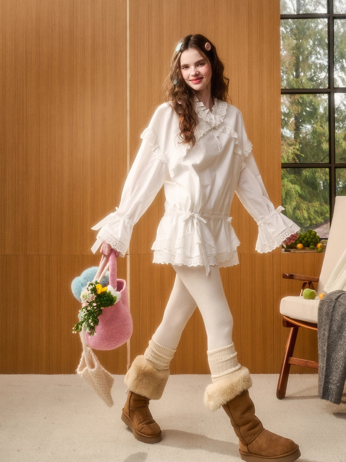 Soft Cloud Organic Cotton Embroidered Dress