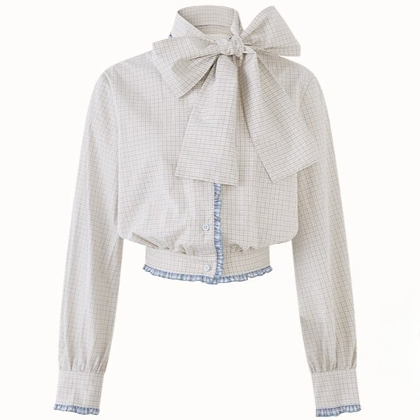 Organic Cotton Gingham Blouse Set