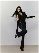 Heavy-duty Knitted Draped Neck Tank Top Set - CHINASQUAD