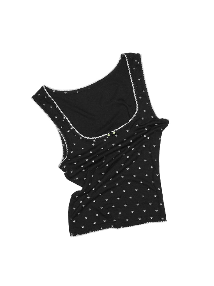 Cat Paw Lace Back Top & Skirt Set - CHINASQUAD