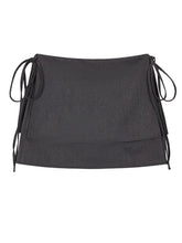 (Final Sale) Faux Two-Piece Tie Waist Denim Skirt - CHINASQUAD