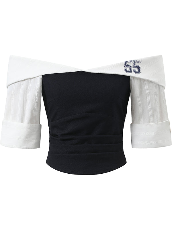 Off-Shoulder Active Blouse & Pants Set - CHINASQUAD