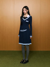 Faux Two-Piece Polka Dot Polo Shirt & Pleated Skirt Set - CHINASQUAD