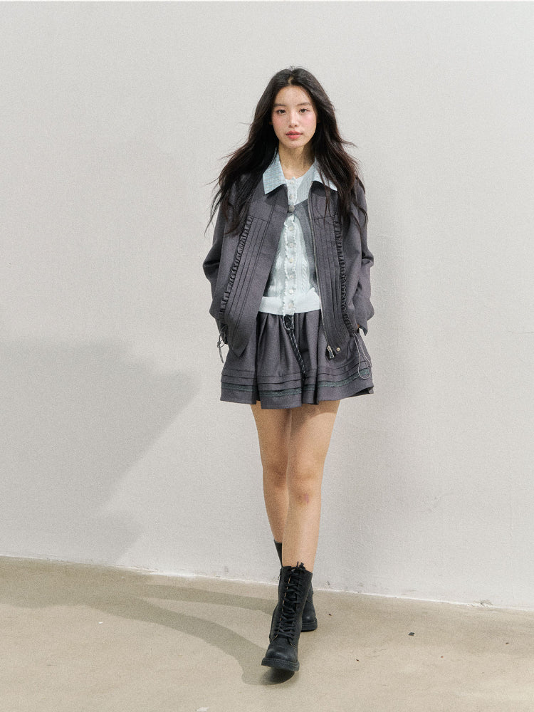 Romantic Order Wool Jackets & Skirt Set - CHINASQUAD