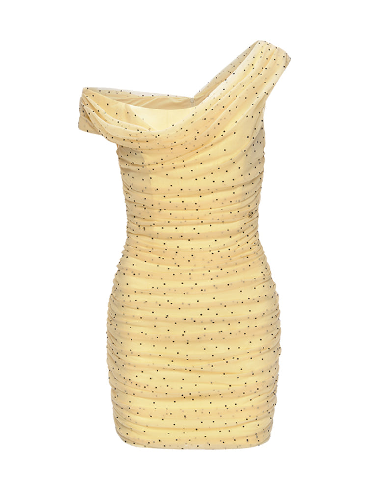 Off-Shoulder Cowl Neck Elegant Mini Dress - CHINASQUAD