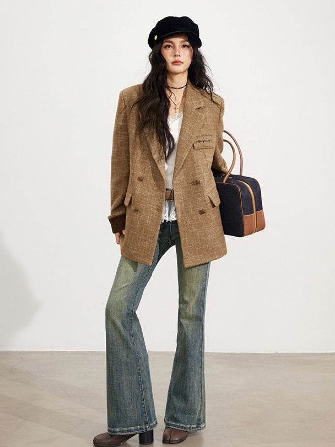 Vintage Wool-Blend Blazer - CHINASQUAD