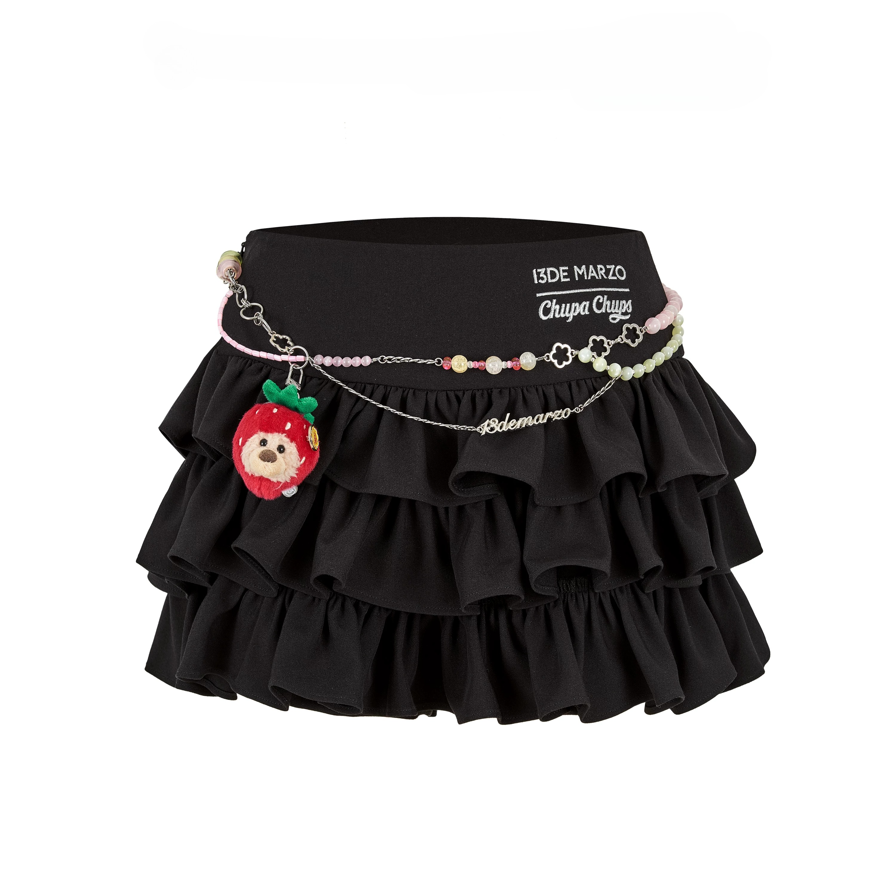 13DE MARZO Layered Tulle Ruffle Mini Skirt