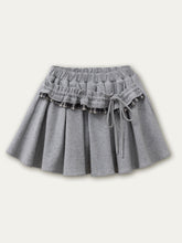Gray Plaid Spliced Hoodie & Skirt Set - CHINASQUAD