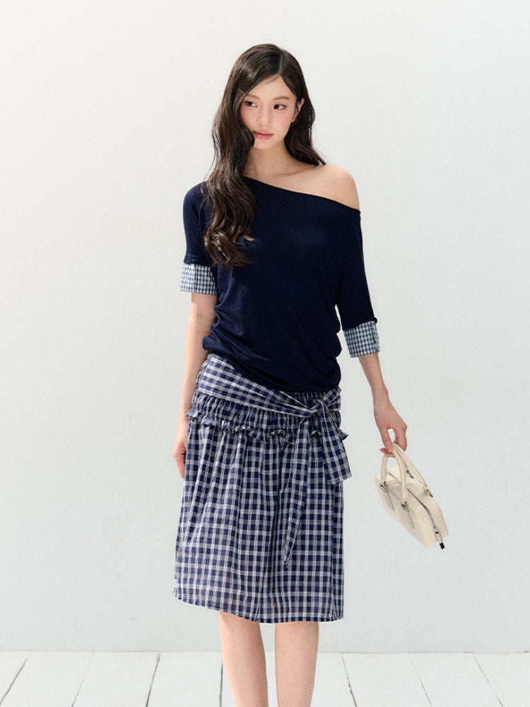 Plaid Strapless Tube Top Dress - CHINASQUAD