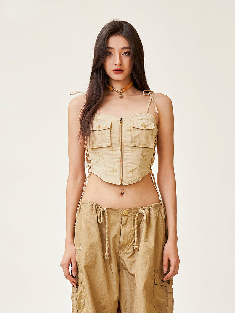 Ancient Myth Adjustable Drawstring Camisole - CHINASQUAD