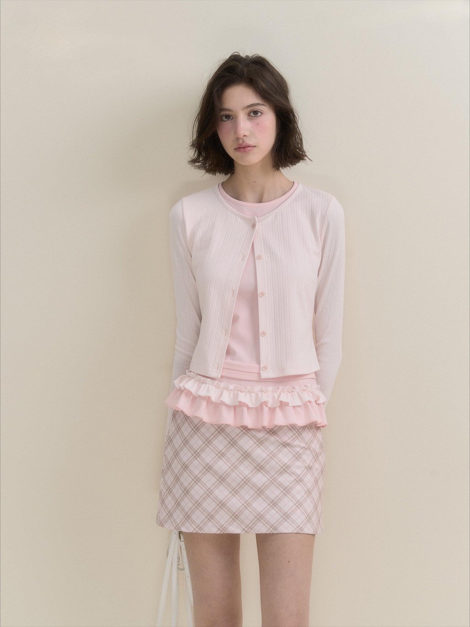 Fake Two-piece Ruffle Top - CHINASQUAD