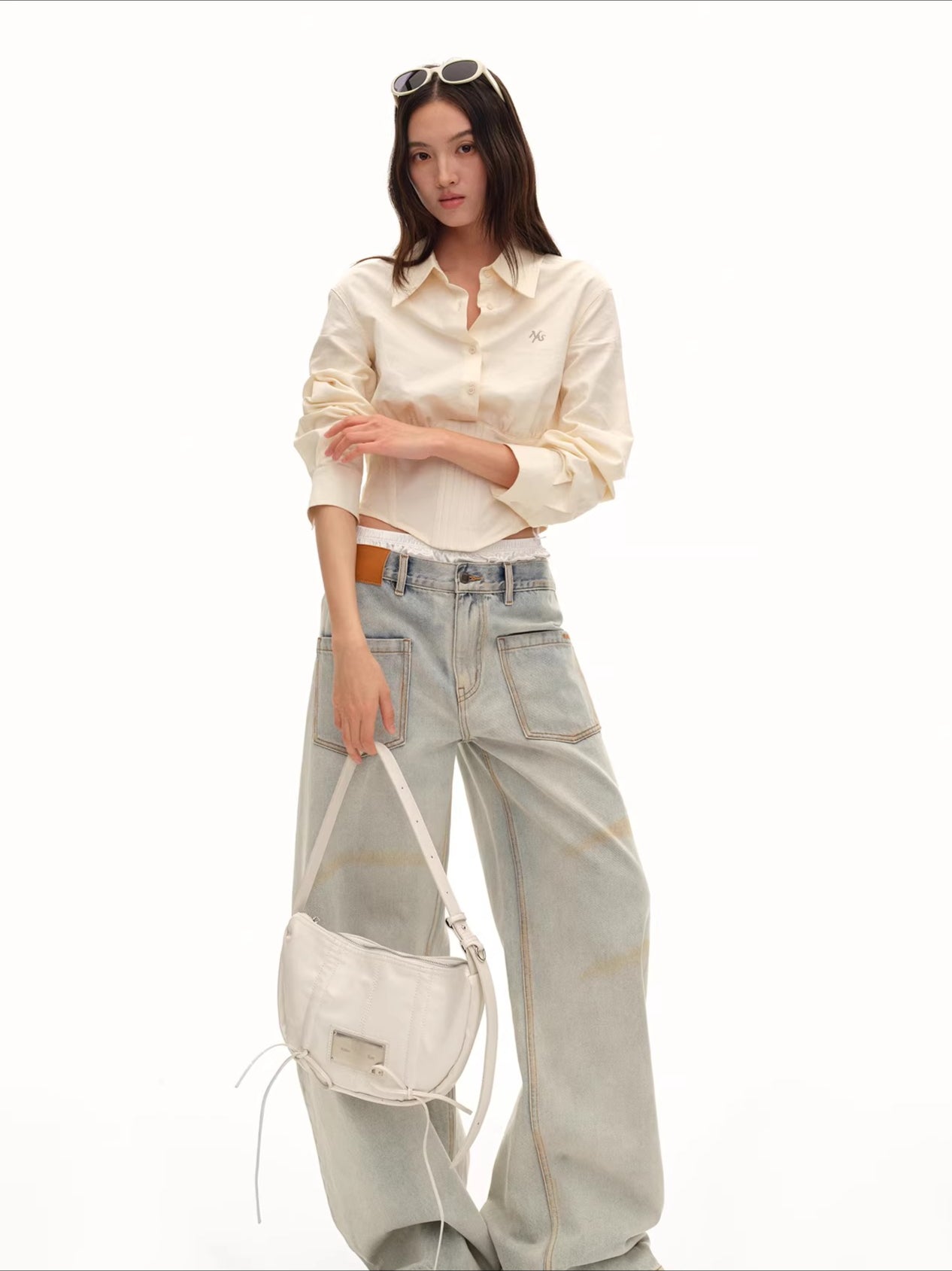 Rider Lyocell-Cotton Multiway Cropped Shirt