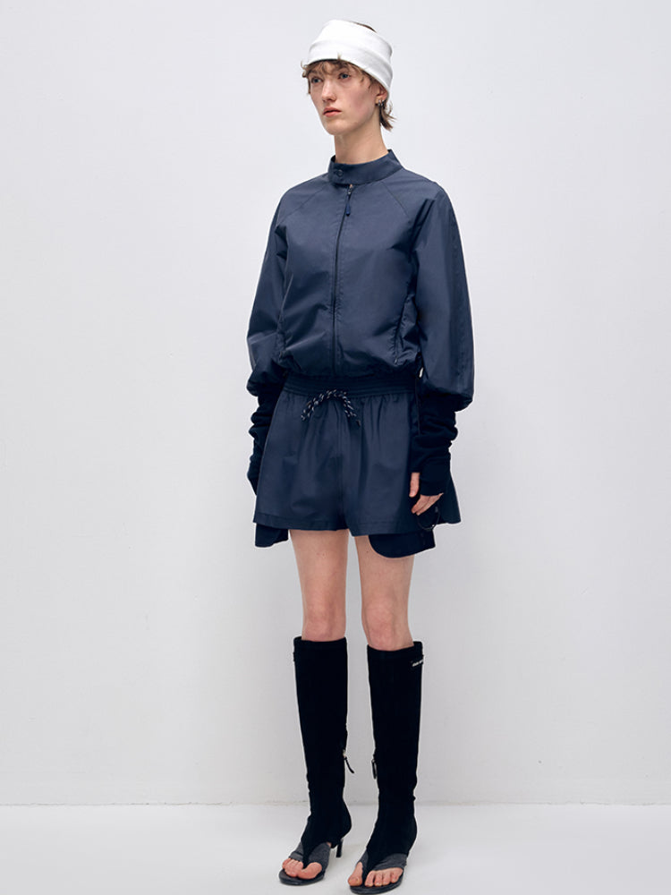 Color Block Outdoor Sports Jacket & Shorts Set - CHINASQUAD