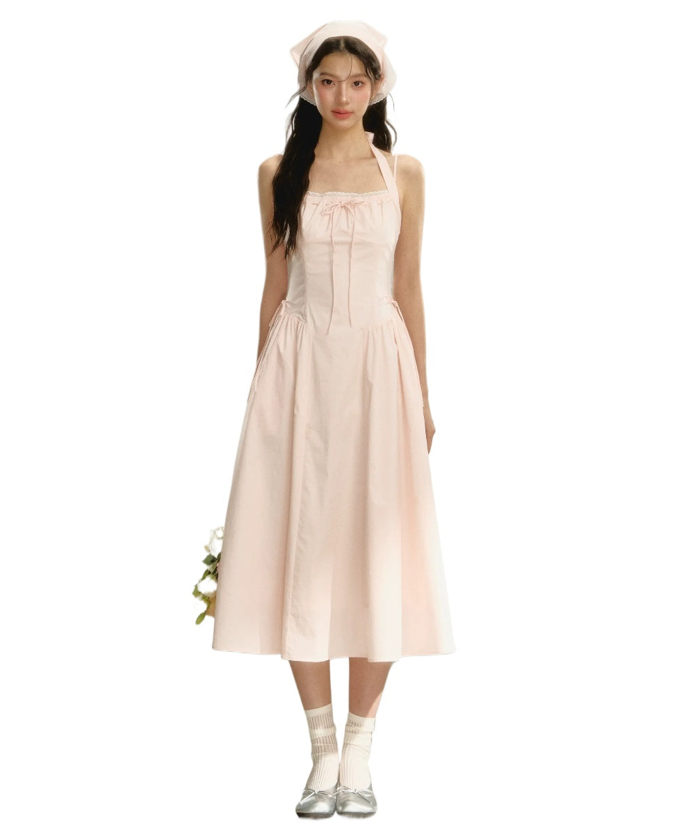 Pink Spaghetti Strap Dress - CHINASQUAD