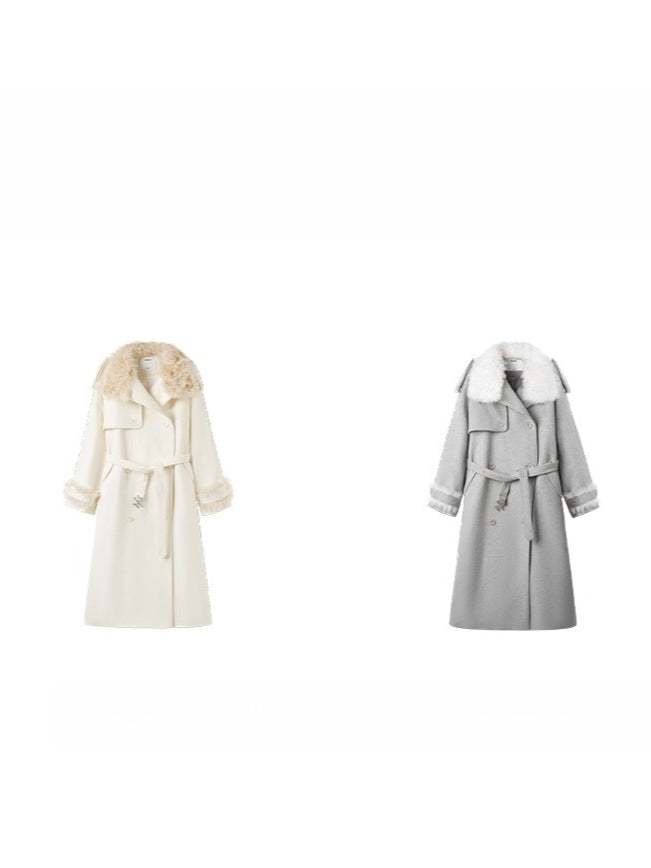Polar Wool-Blend Belted Coat