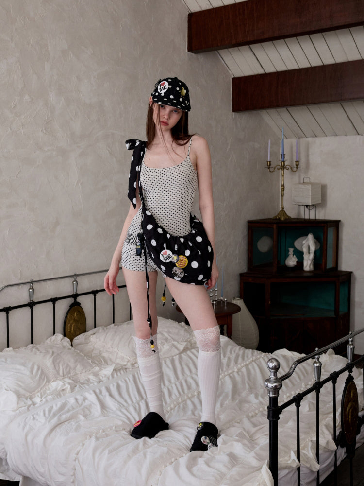 Polka Dot Stripe Jumpsuit Set - CHINASQUAD