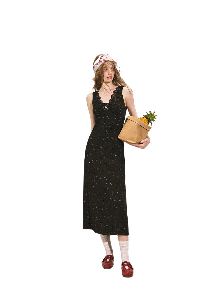 V-neck Backless Waist-cinching Midi Dress - CHINASQUAD