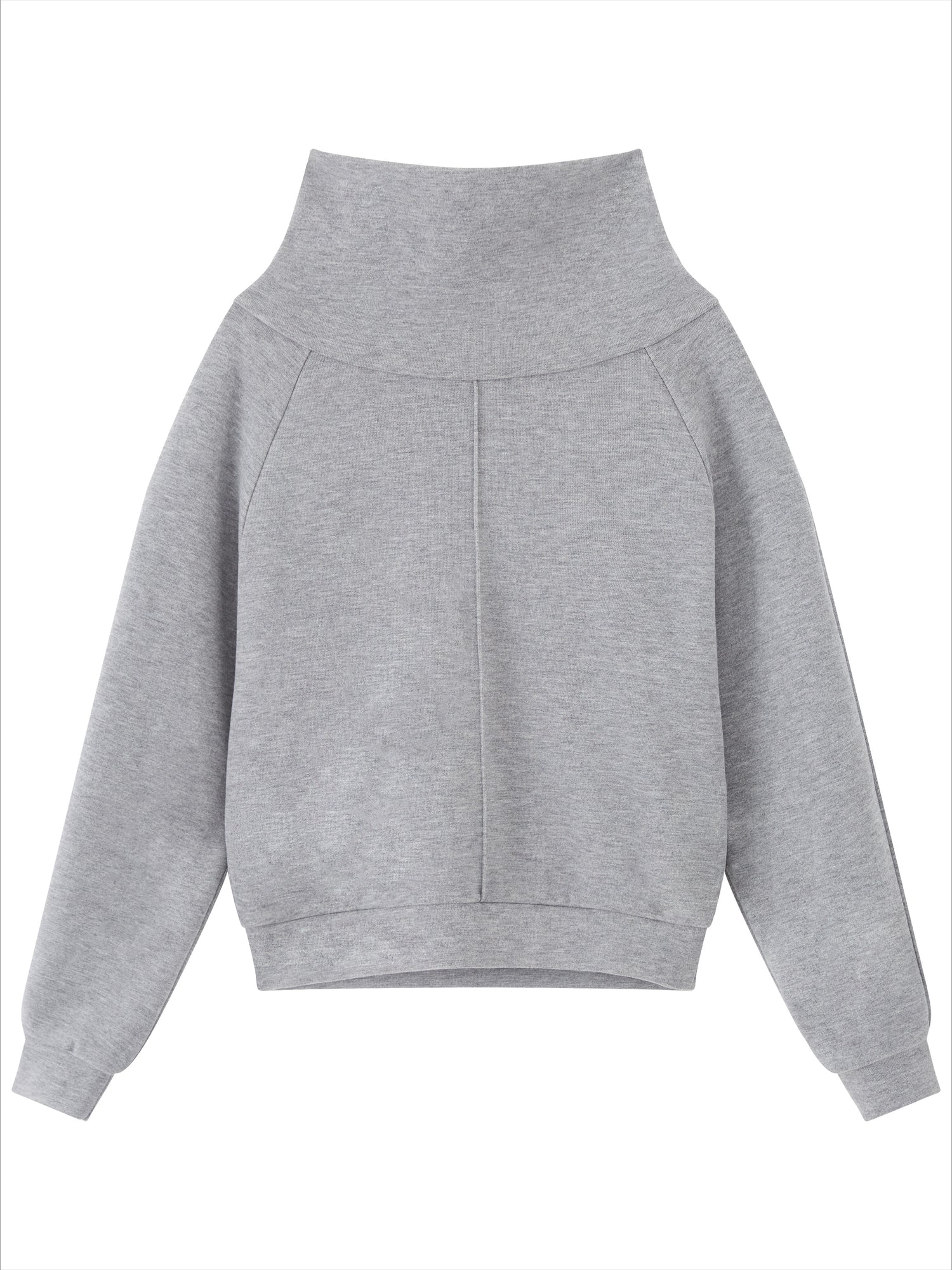 Grey Asymmetric Off-Shoulder Loose Sweatshirt - CHINASQUAD