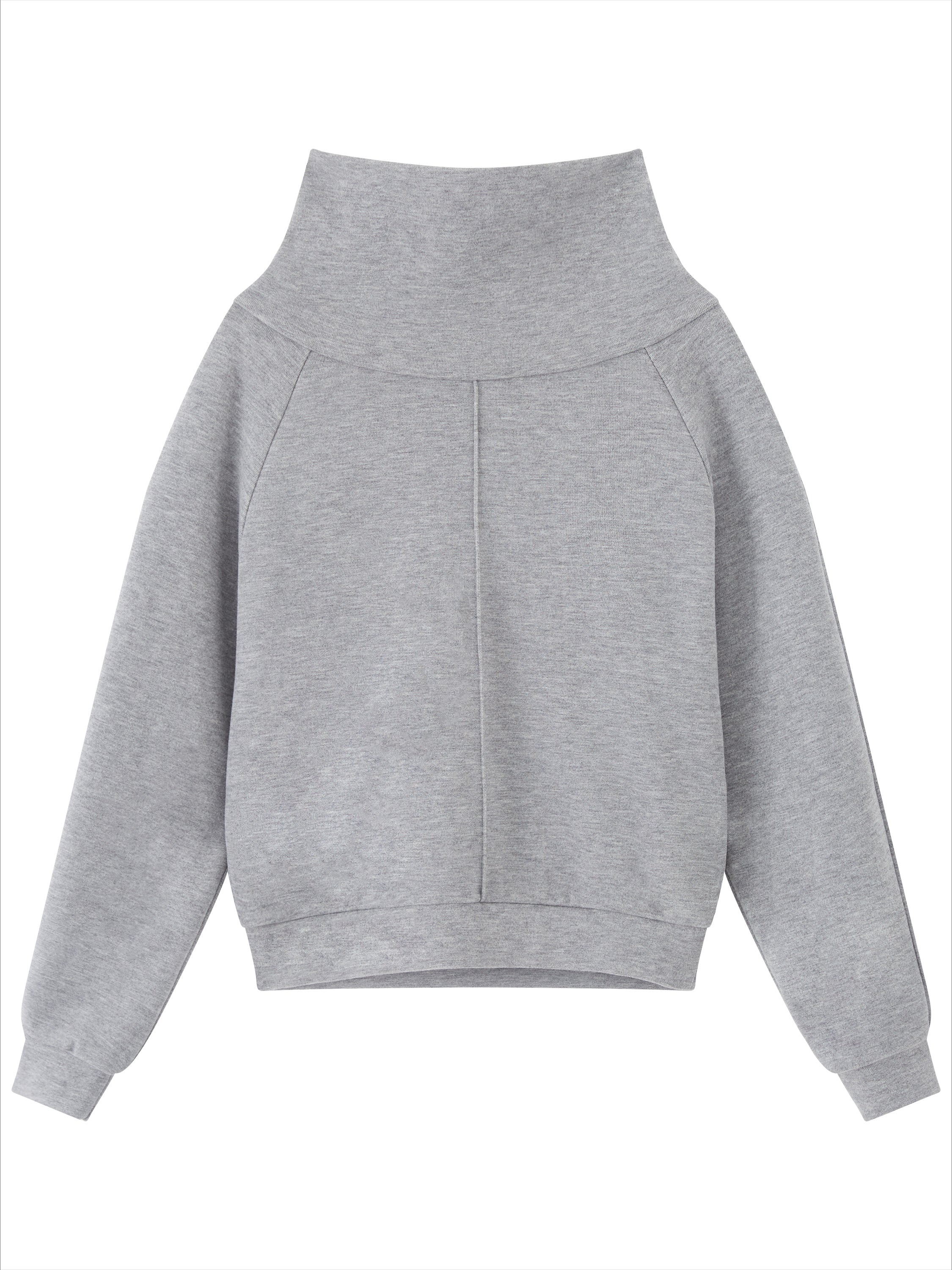 Grey Asymmetric Off-Shoulder Loose Sweatshirt - CHINASQUAD