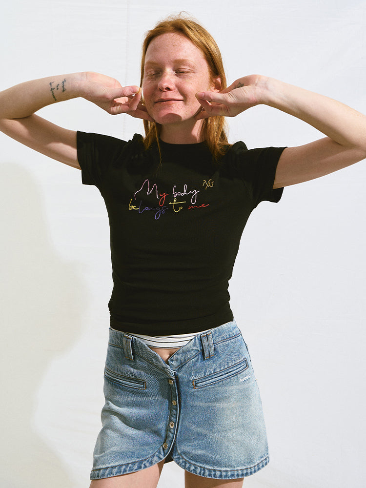 Washed Drapey Effect Slimming High-Waist Skirt - CHINASQUAD